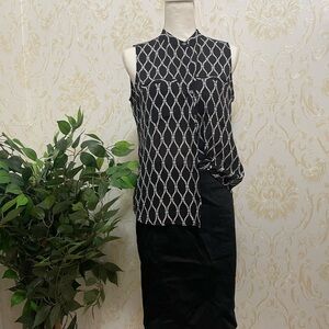 Banana Republic EUC black/white shirt in sz MP